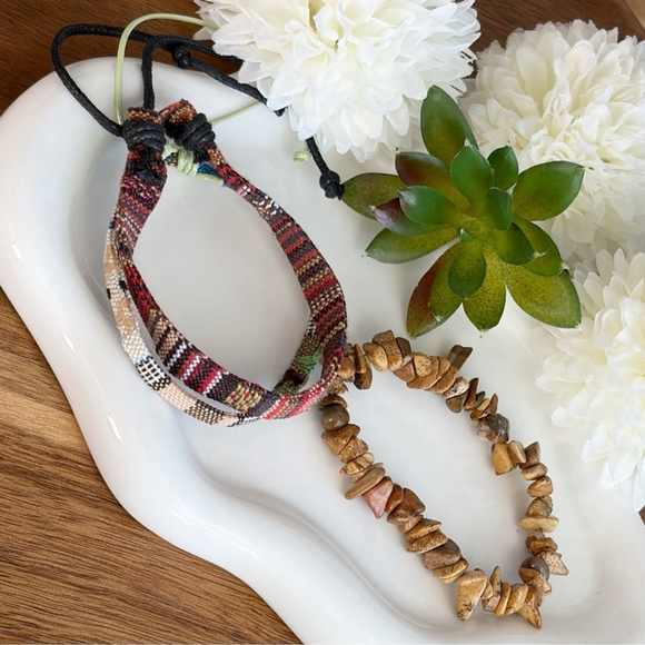 Onyx Golden Rutile Quartz Ocean Jasper Pendant Necklace Jewelry Set Lot New 925 - Picture 4 of 8